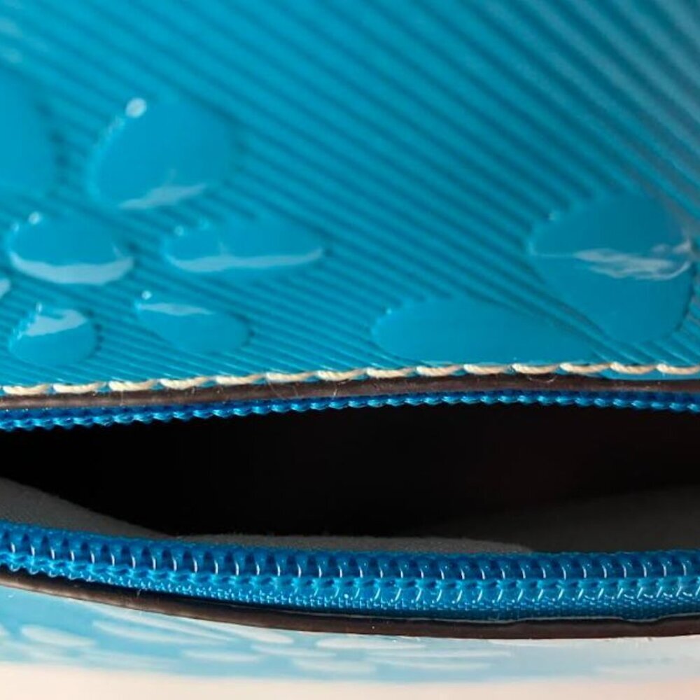 Vintage Candace Christian Napa Valley Patent Leather Large Turquois Tote EUC - Picture 13 of 14